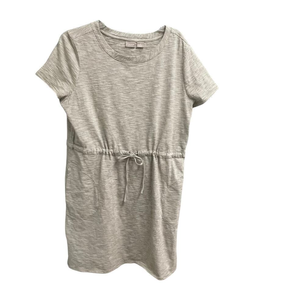 Chicos Zenergy Size Large 2 Lightweight T-Shirt Dress Casual Pockets Minimalist